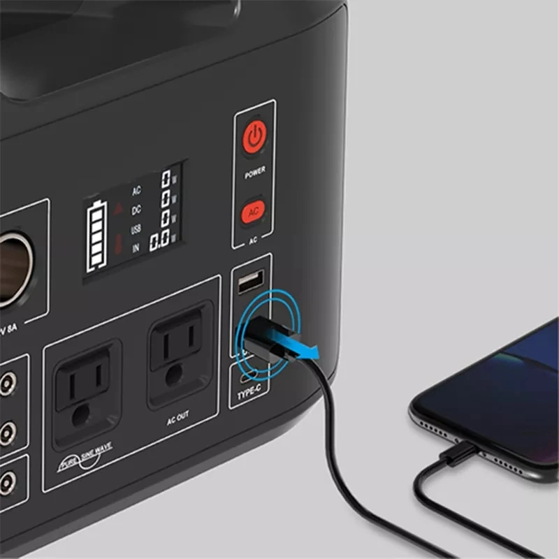 central elétrica portátil de acampamento exterior do tiro do aparelho eletrodoméstico de sistema elétrico do gerador de 300W AC/DC/USB/Solar